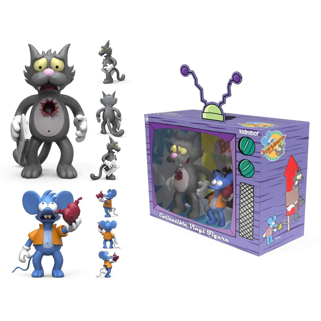 Kidrobot The Simpsons Itchy and Scratchy Vinyl Figures