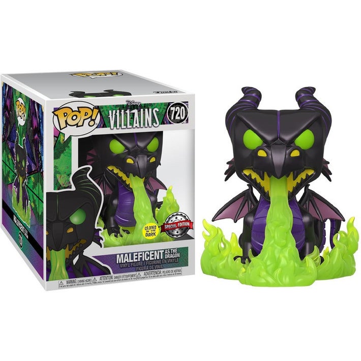 Funko Pop Sleeping Beauty Maleficent as Dragon with Flames Metallic Glow 6 Inch Pop! Vinyl