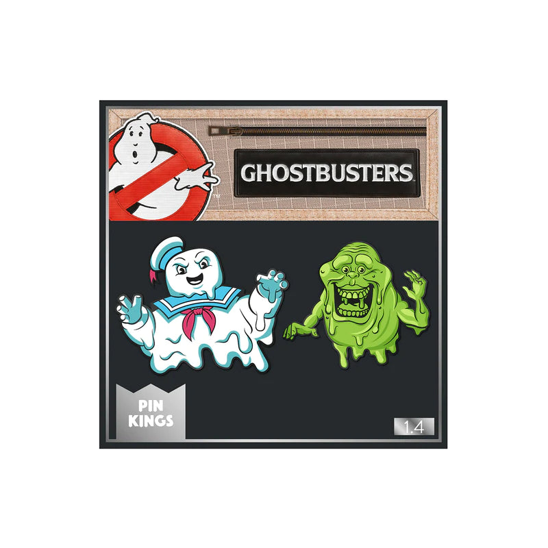 Pin Kings: Ghostbusters Enamel Pin Badge Set 1.4 – Stay Puft & Slimer
