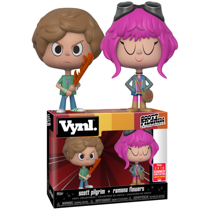 Funko VYNL. Scott Pilgrim and Ramona Flowers Vinyl Figures 2-Pack 2018 Summer Convention Exclusive