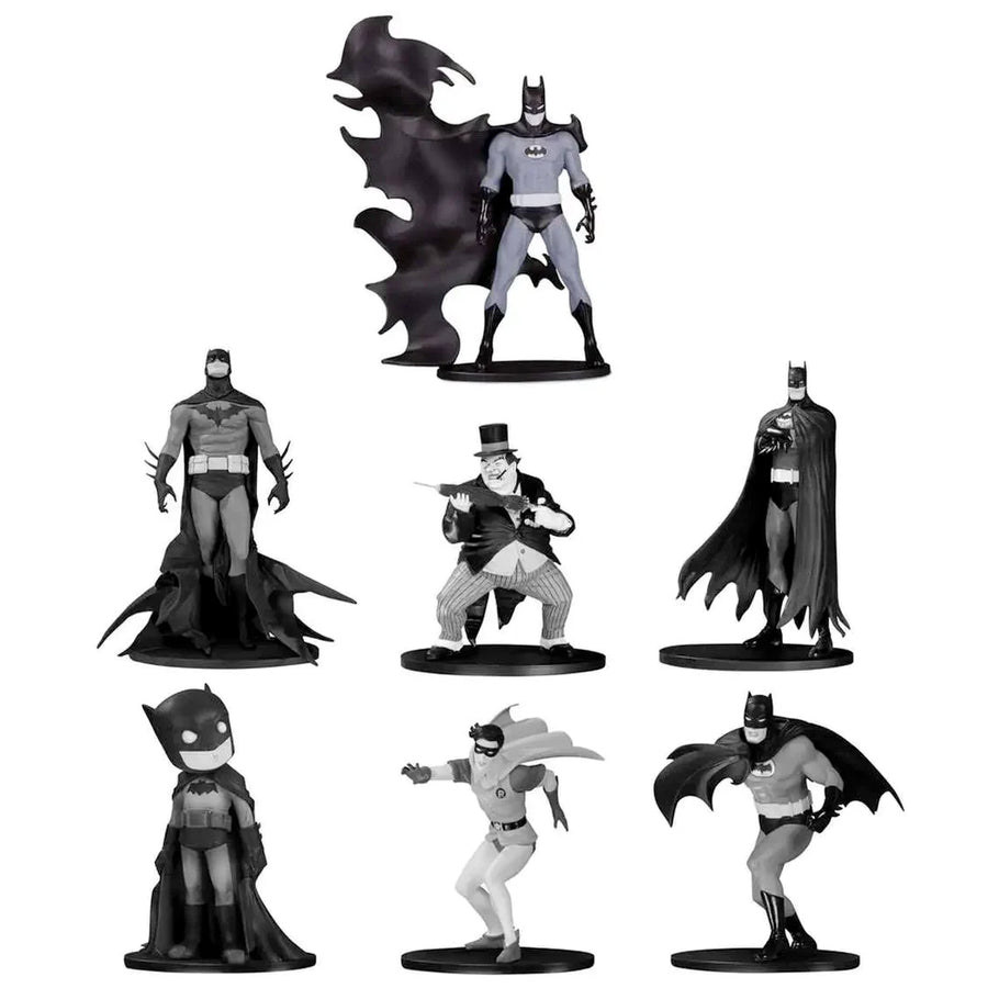 Batman Black & White Set of 7 Mini Figures