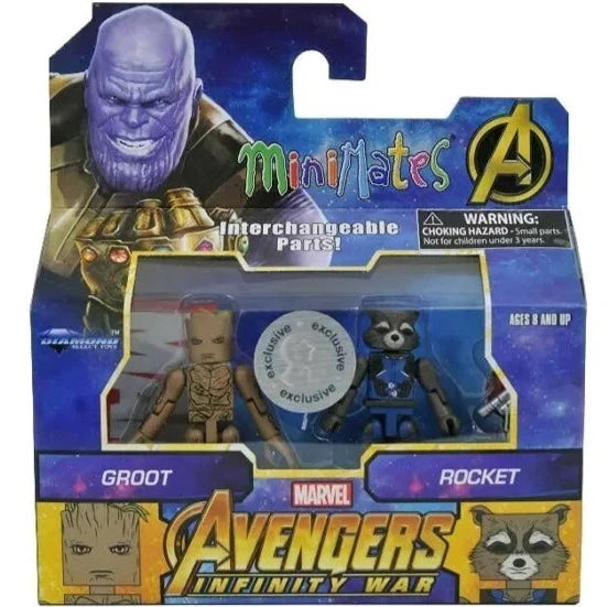 Marvel Minimates Infinity War Groot and Rocket