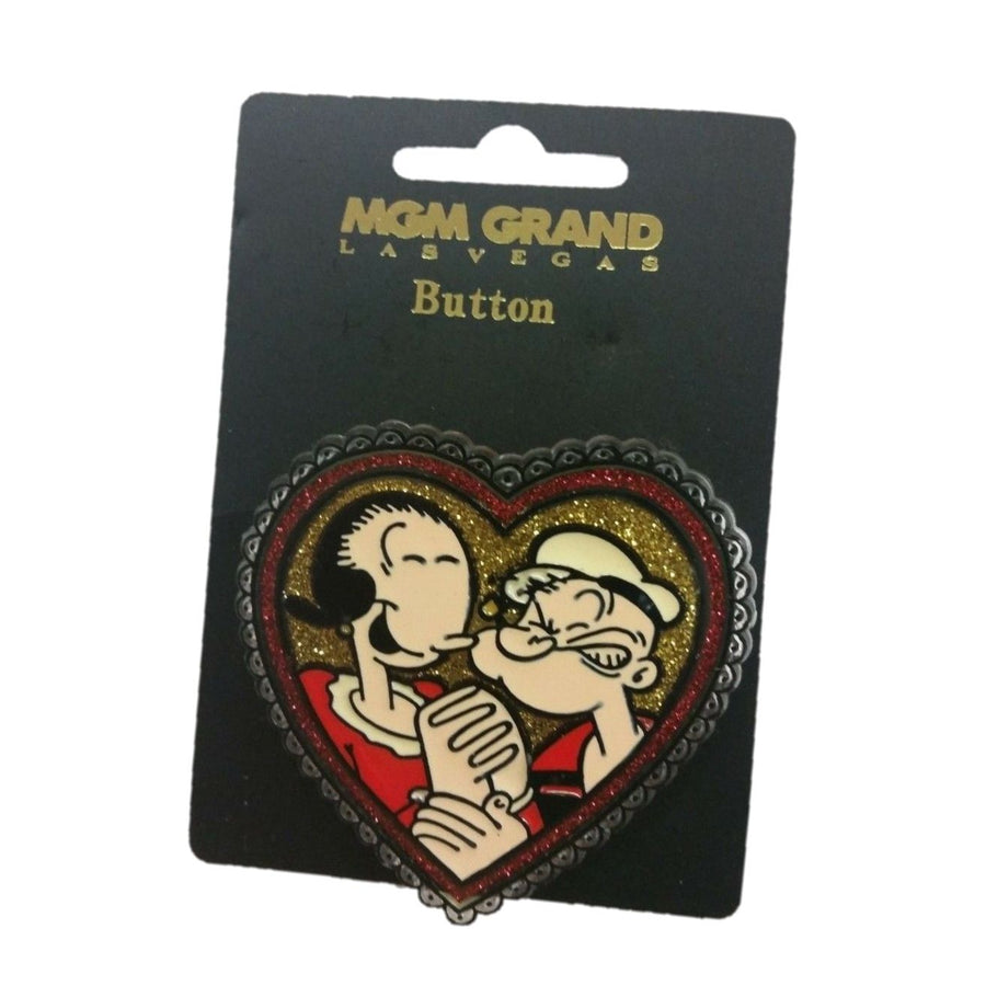 Popeye MGM Casino Las Vegas Heart Shaped Badge Pin