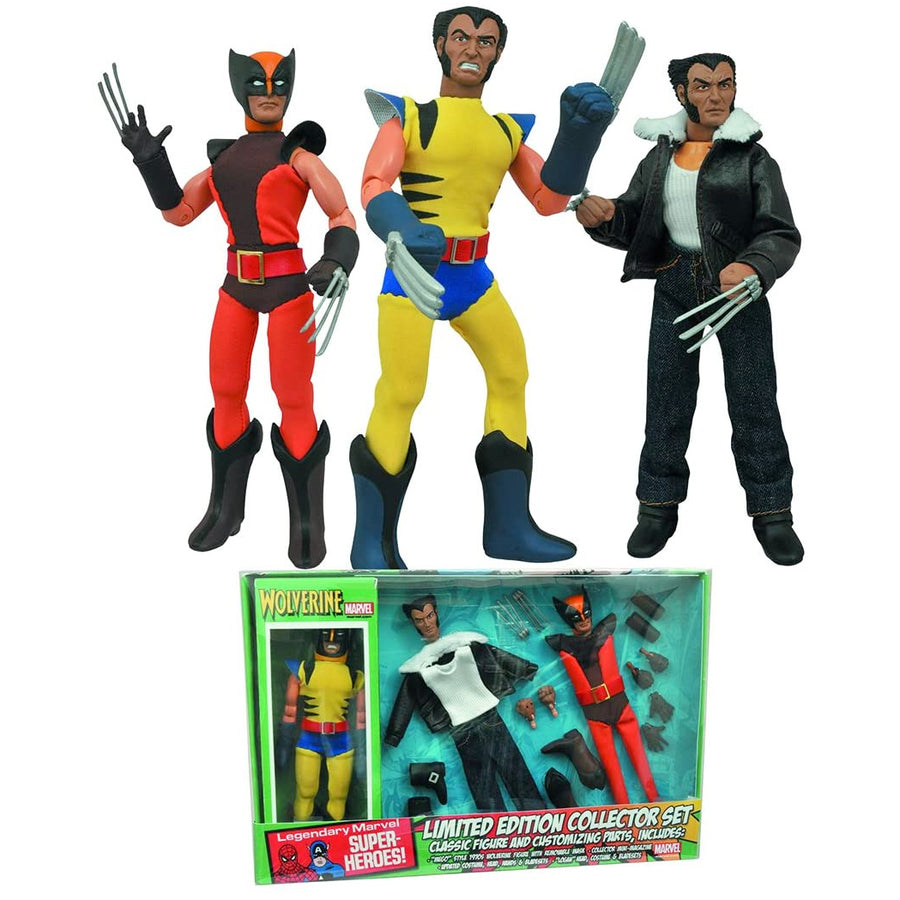 Diamond Select Toys Marvel Wolverine 8" Retro Action Figure Set